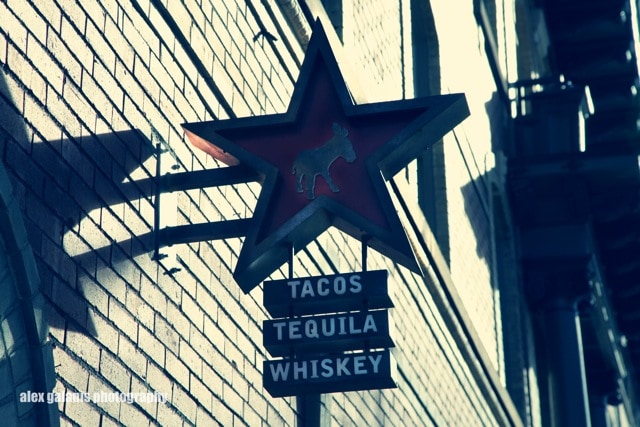 Tacos Tequila Whiskey Sign